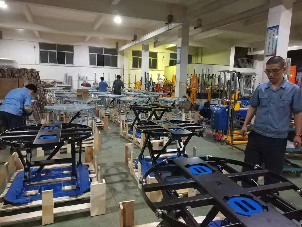 SP spring actualted rotating level table